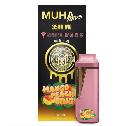 Muha Meds|Melted Diamonds|Disposable|3.5g|Mango Peach Rings