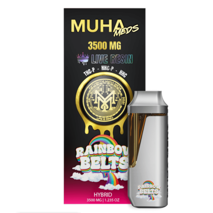 Muha Meds|Live Resin|Disposable|3.5g|Rainbow Belts