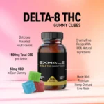 ExhaleWell | Delta-8 Gummy Cubes | 25mg–100mg - Image 4