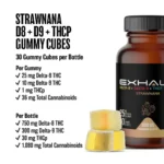 ExhaleWell | D8/D9/THCP Sugar Coated Gummy Cube | Strawnana - Image 3