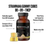 ExhaleWell | D8/D9/THCP Sugar Coated Gummy Cube | Strawnana - Image 8